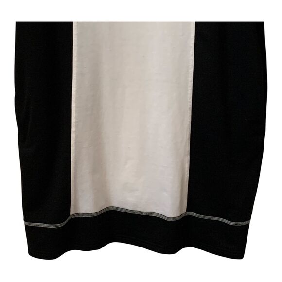 Suzanne Betro Dress Women's Plus Size XL Black White Long Sleeve Knit Pockets - Picture 7 of 11